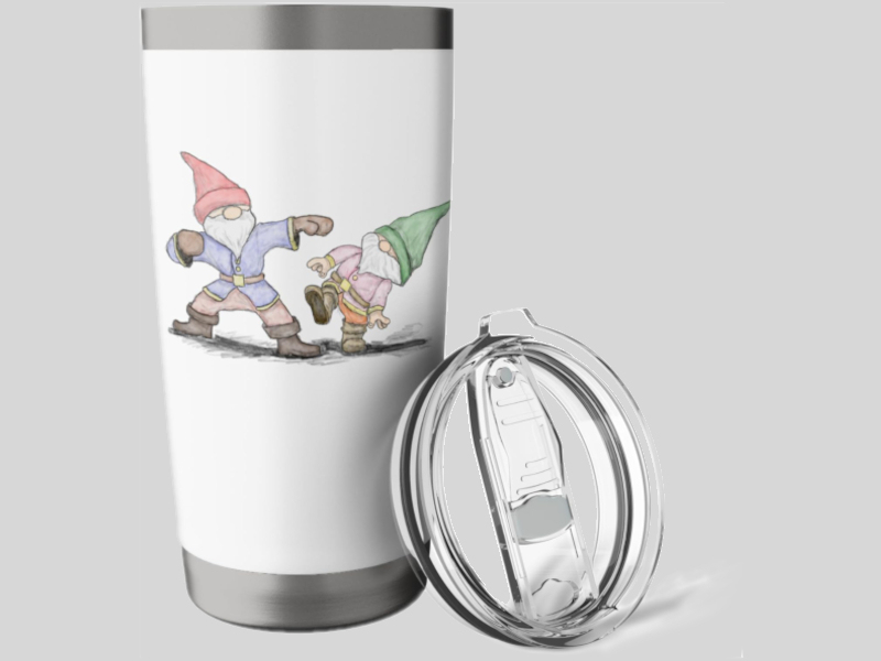 Gnome Throwing a Jab Throw Pillow